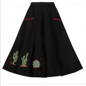 ModCloth Collectif Vintage Silvia Cactus Skirt